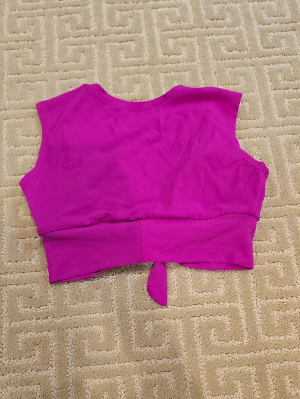 Robin Piccone Knot-Front SwimTop - Bright Fuchsia, Size S